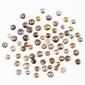 Rose Cut | Champagne Round Diamonds | 3mm