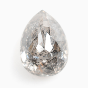 Double Cut | Salt and Pepper Pear from Canada 3.56ct