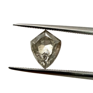 Double Cut Salt and Pepper Shield 1.38ct