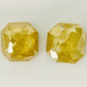 Rose Cut | Matched Pair Yellow Cushion 1.60CT
