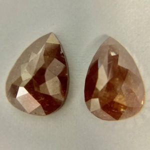 Rose Cut | Matched Pair Cognac Pear 4.8CT