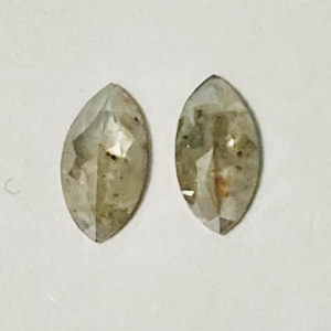 Rose Cut | Matched Pair Salt and Pepper Marquise 1.59CT