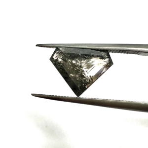 Rose Cut Salt and Pepper Shield 2.37ct