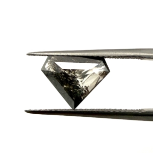 Rose Cut Salt and Pepper Shield 2.37ct