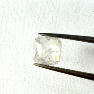 Double  Cut White Salt and Pepper Cushion 0.78ct