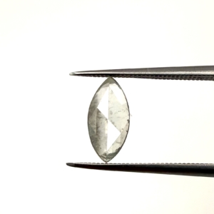 Rose Cut Unique Salt and Pepper Marquise 0.80ct