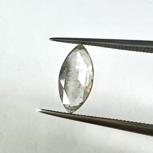 Rose Cut Unique Salt and Pepper Marquise 0.80ct