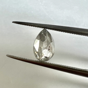Double Cut  Salt and Pepper Pear 0.95ct