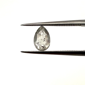 Double Cut  Salt and Pepper Pear 0.95ct