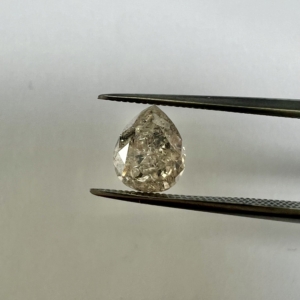 Full Cut Champagne Salt and Pepper Pear 1.13ct