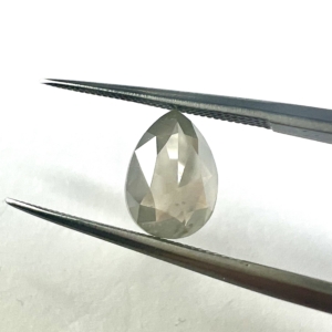 Double Cut  Salt and Pepper Pear 1.89ct