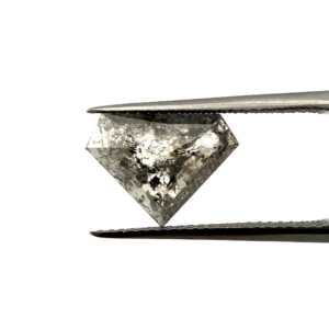 Rose Cut Unique Salt and Pepper Shield 2.10ct