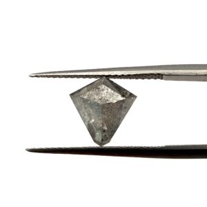 Rose Cut  Unique Salt and Pepper Kite 2.21ct