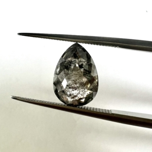 Double Cut  Salt and Pepper Pear 3.10ct