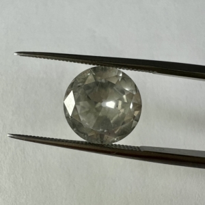 Brilliant Cut Grey Salt and Pepper Round 3.39ct