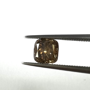Brilliant Cut  Cognac Champagne  Cushion  0.83ct