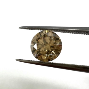 Brilliant Cut  Cognac Champagne  Round 1.25ct