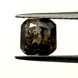 Double Cut Champagne/Salt and Pepper Cushion Unique 1.32ct