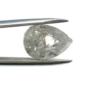 Rose Cut Unique Salt and Pepper Pear 2.38ct