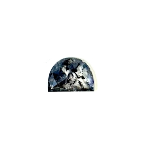 Rose Cut Salt and Pepper Half Moon 3.24ct