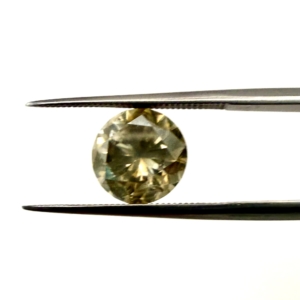 Full Cut Champagne Sea Foam Round Brilliant 3.14ct