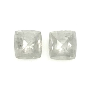 Rose Cut Cushion Matching Pair 1.80ct