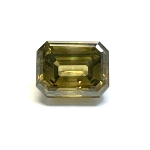 1.95ct Emerald cut Green/Brown