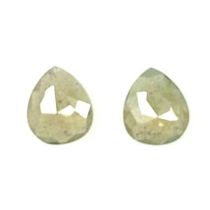 Rose Cut Matched Pair Pear 1.85ct