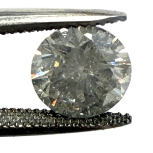 Round Brilliant Cut Salt and Pepper 1.54ct