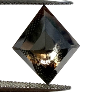 Rose Cut Salt & Pepper Lozenge 4.37ct