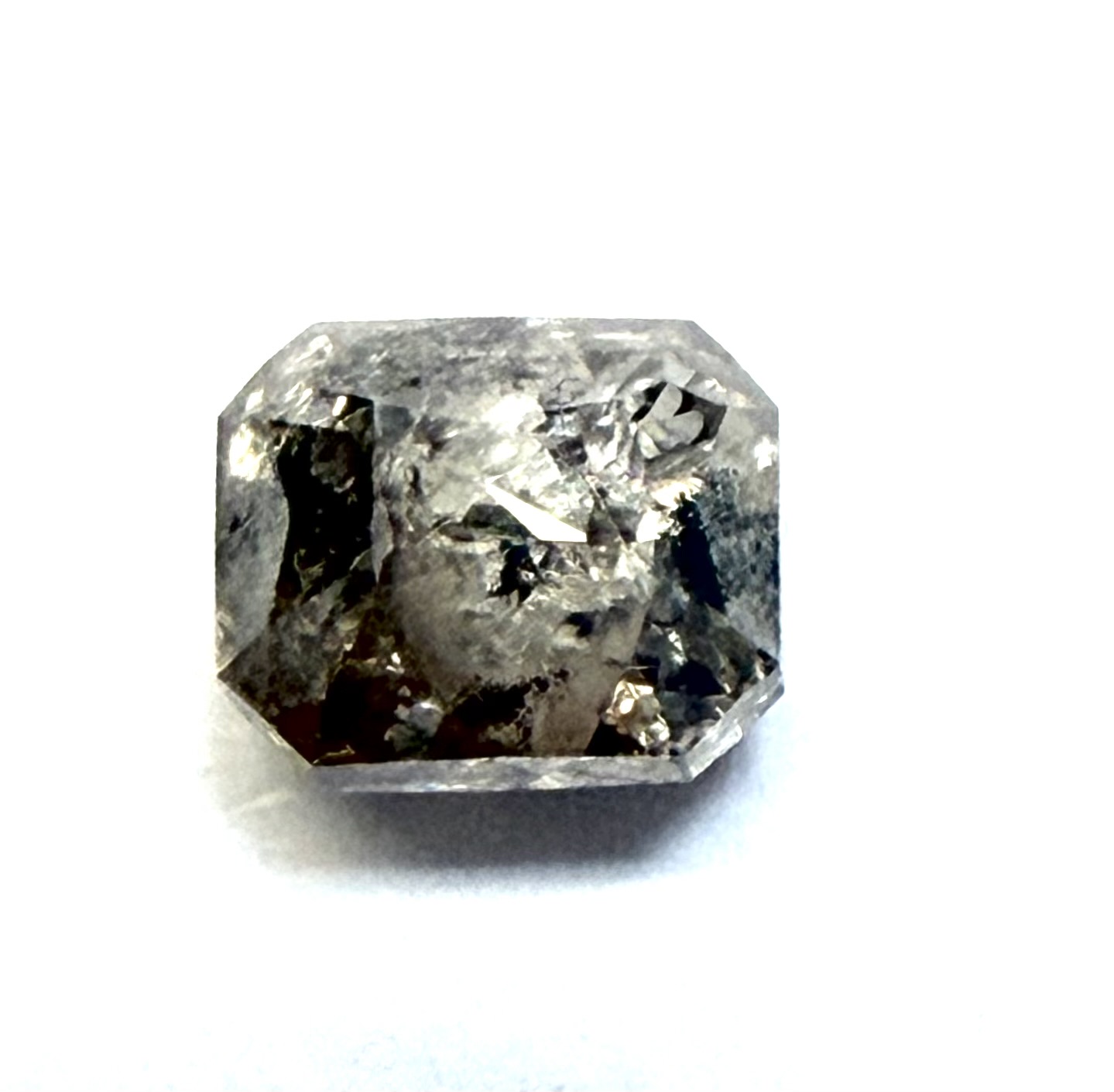 Cushion Double Rose Cut Salt and Pepper 1.03ct - Image 2