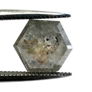 3.62 Double Cut Salt and Pepper Hexagon