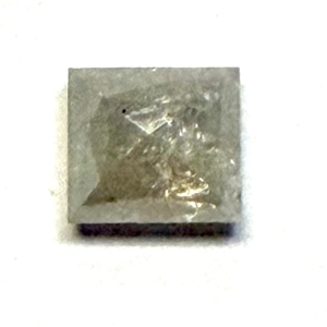 Double Cut Salt and Pepper Square 0.96ct