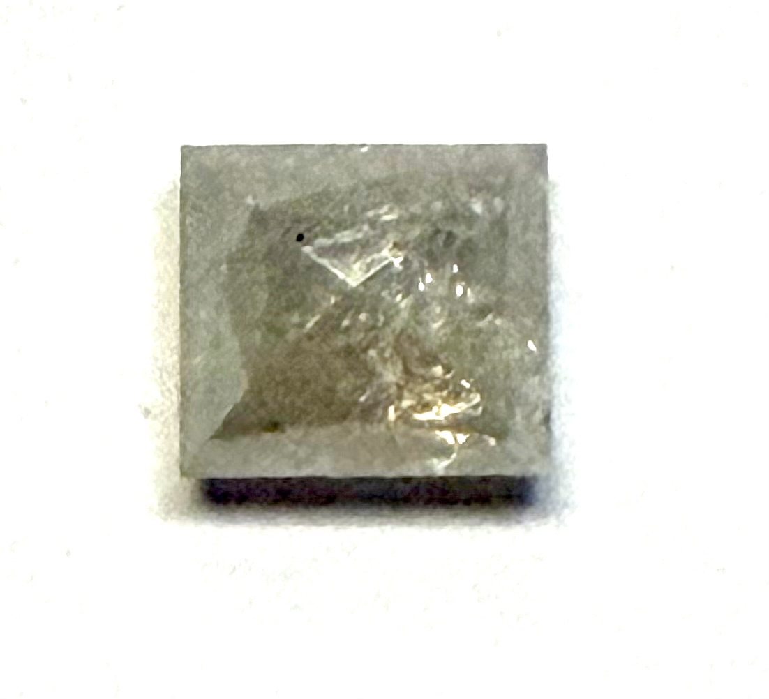 Double Cut Salt and Pepper Square 0.96ct