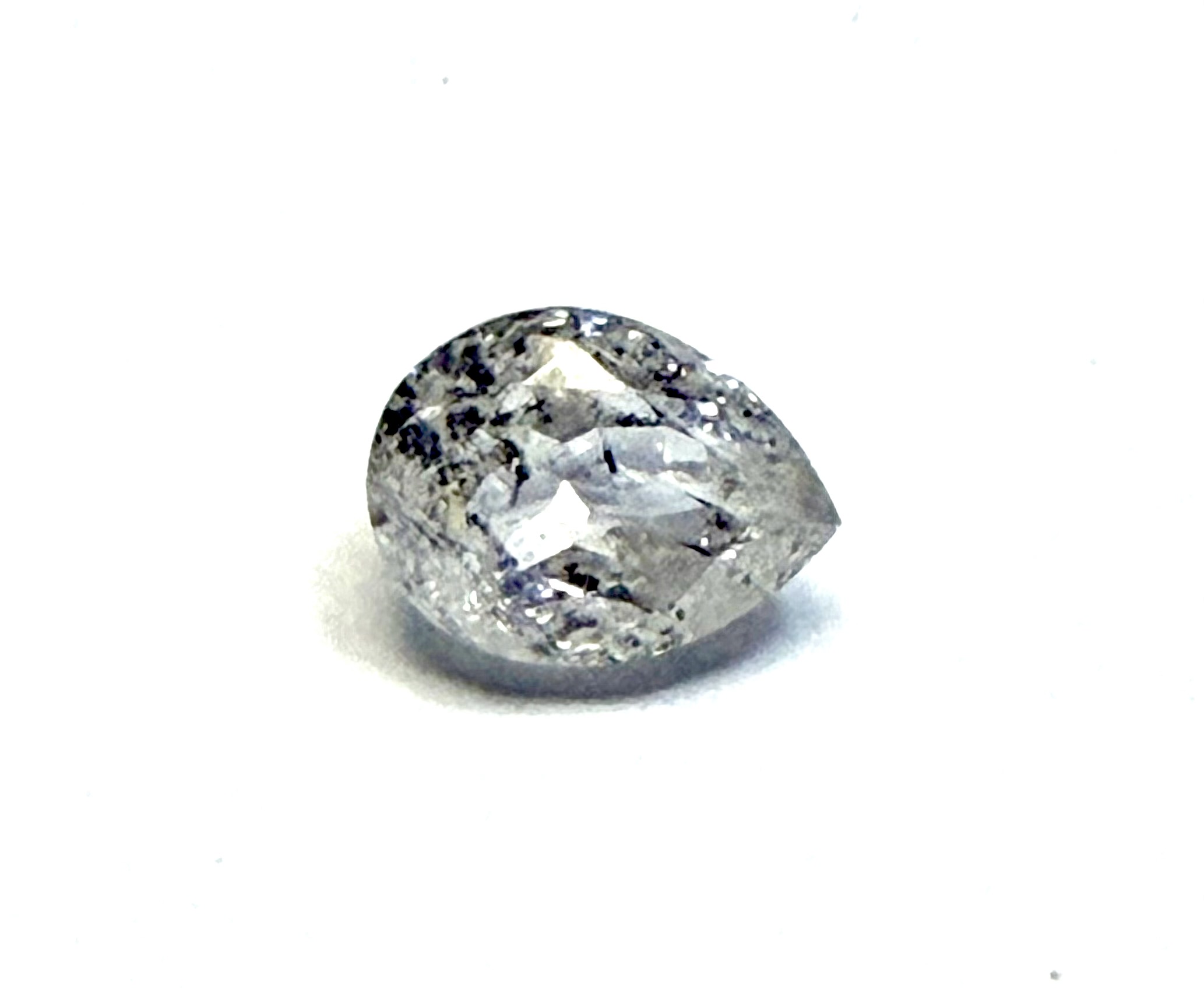 Pear Double Cut SALT & PEPPER 1.18ct