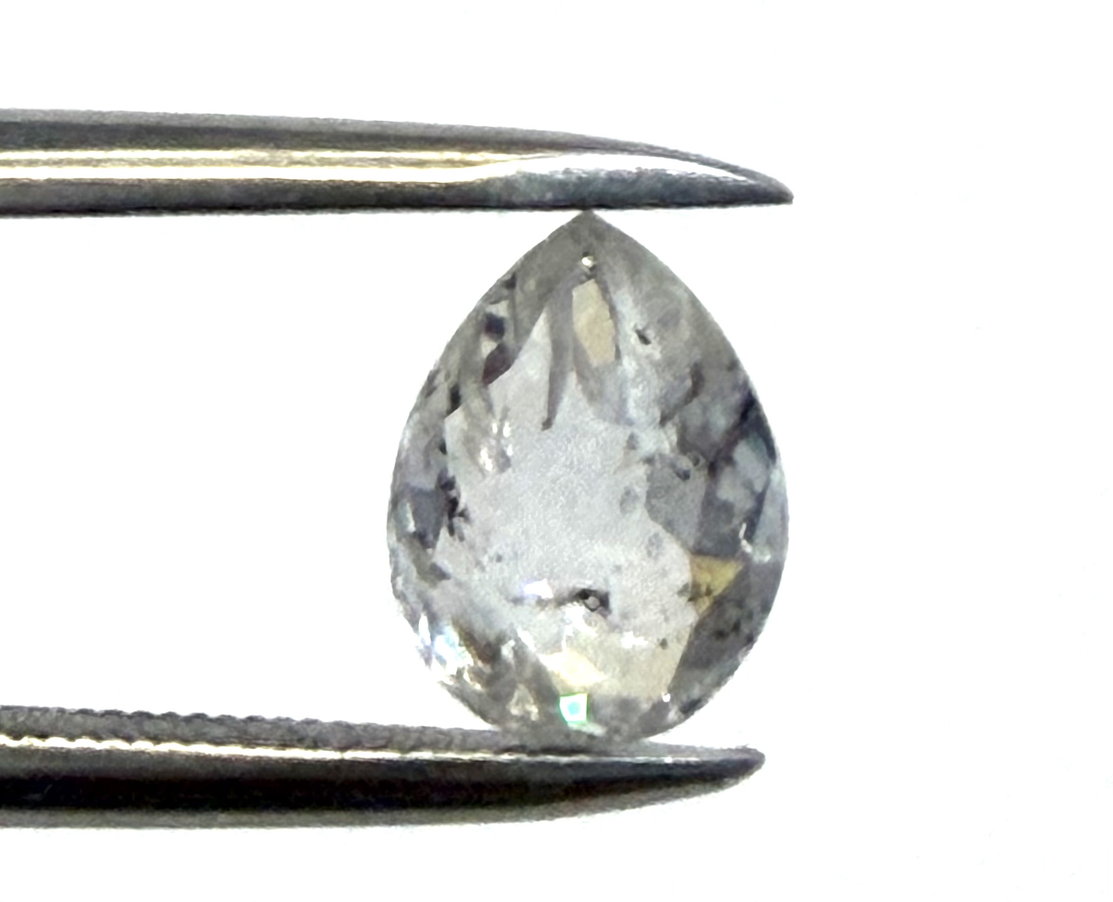 Pear Double Cut SALT & PEPPER 1.18ct - Image 2