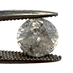 Round Brilliant Cut Salt and Pepper 1.18ct