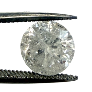 Round Brilliant Cut Salt and Pepper 2.25ct