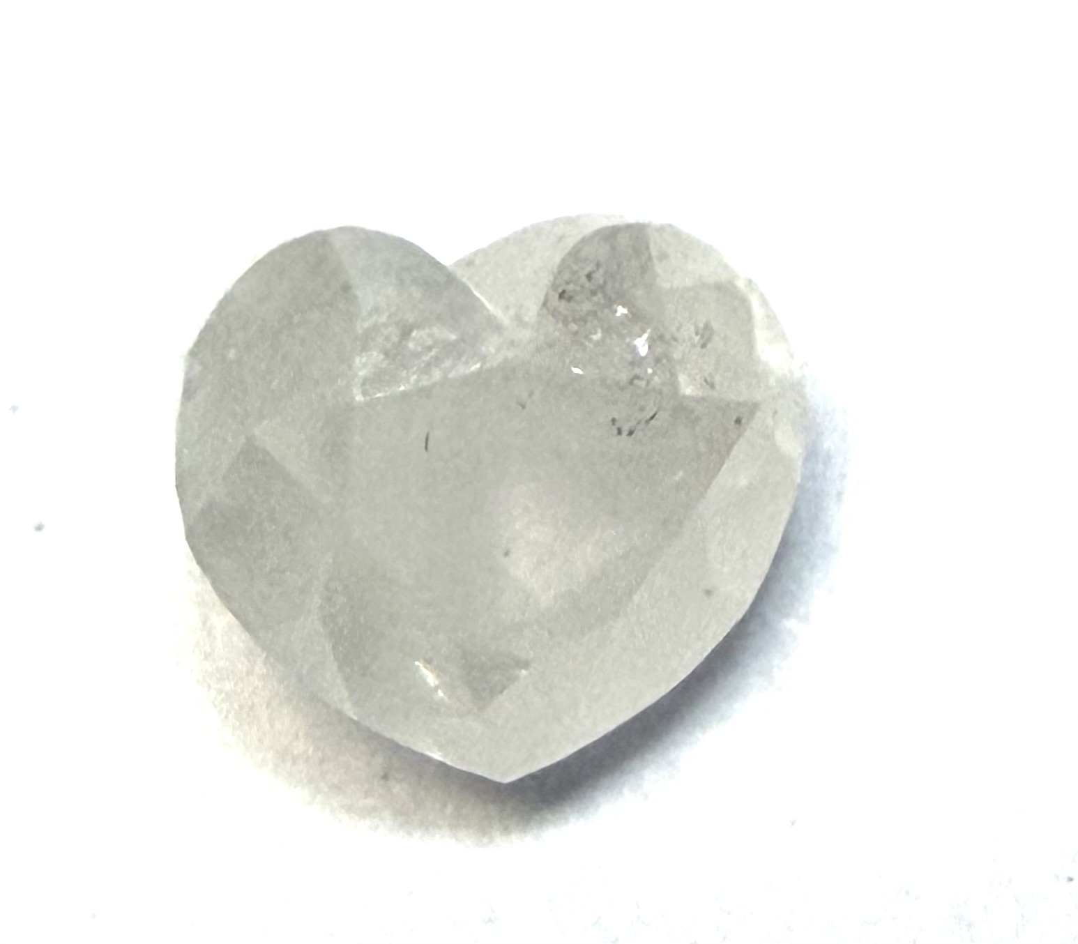 Milky White Heart Brilliant Cut 2.0ct